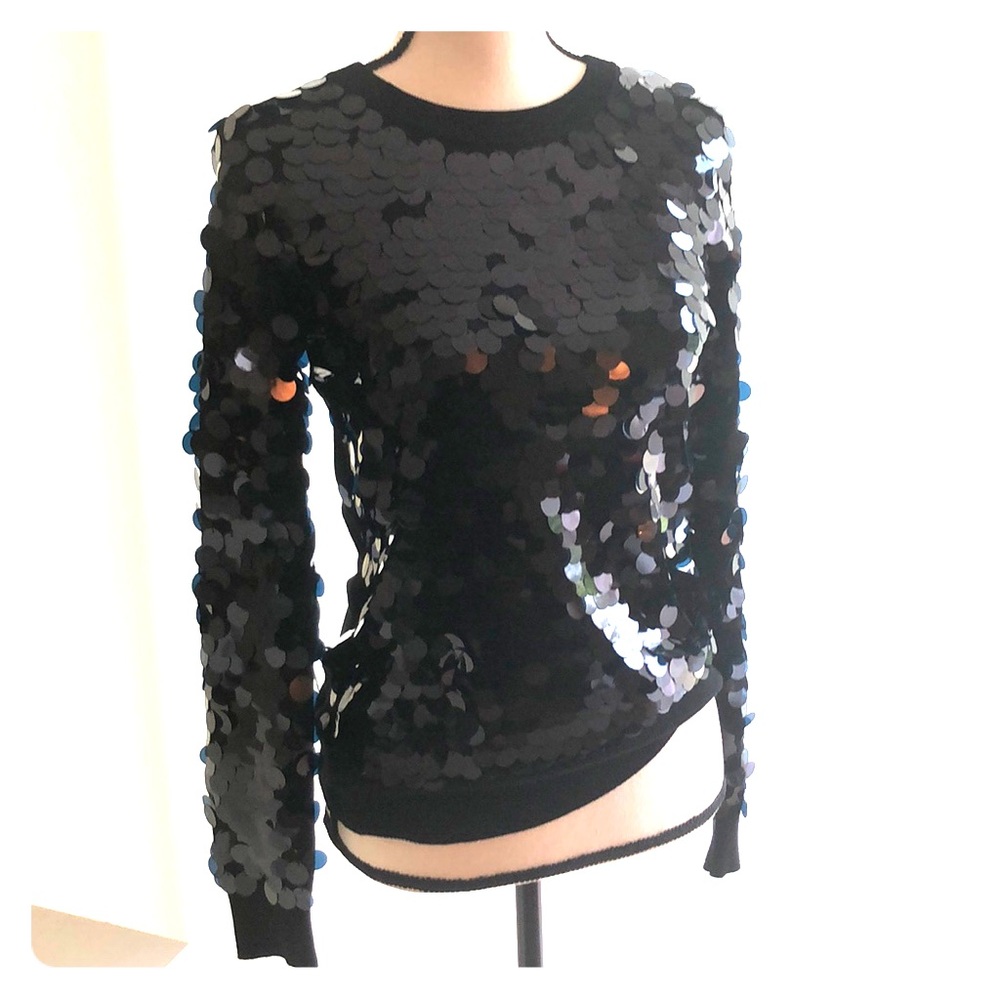 Paillette sweater black